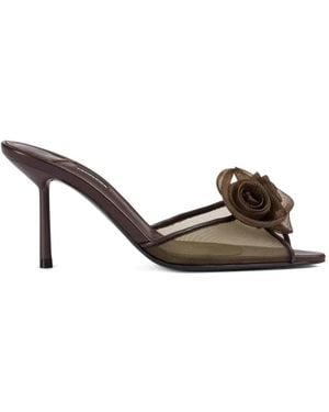 Le Silla Rose Mules - Brown