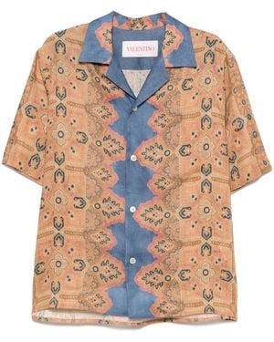 Valentino Garavani Voyage Imaginaire ボーリングシャツ - ブルー