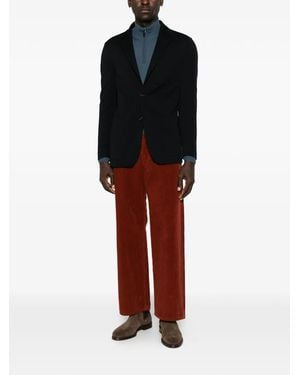 Canali Wool Patch-Pocket Blazer - Red