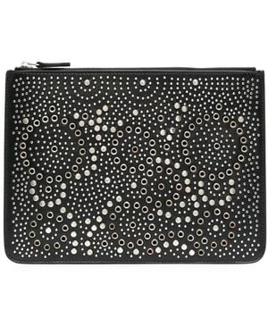 10 Corso Como Studded Leather Wallet - Black