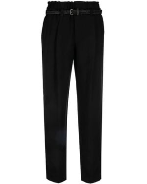 Brunello Cucinelli Pantaloni Crop A Vita Alta - Nero