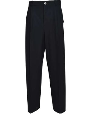 SOLOTRE Plissierte Hose - Blau