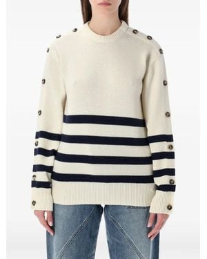 JW Anderson Jersey A Rayas - Blanco