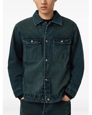 AllSaints Exile Pocketed-Buttoned Jacket - Blue