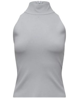 Courreges Heritage Sleeveless Top - Grey