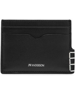 JW Anderson Loafer Contrast-Stitch Card Holder - Black