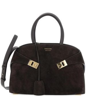 Ferragamo Hug Small Leather Handbag - Black