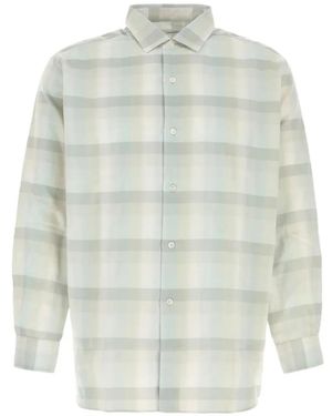 Nanamica Regular Collar Striped Shirt - White
