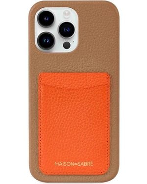 Maison De Sabre Card Slots Card Phone Case - Orange