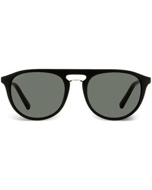 Ferragamo Eyewear Sonnenbrille Im Panto-Design - Schwarz