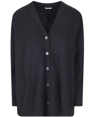 MM STUDIO V-Neck Oversized Cardigan - Blue