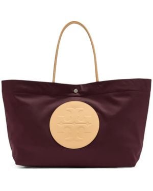 Tory Burch Ella Twist Reversible Tote - Purple