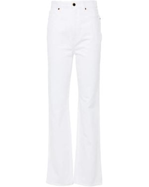 KHAITE Jeans rectos con cintura alta - Blanco