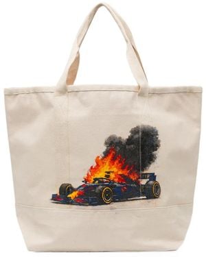 Melt Graphic-Print Tote Bag - Natural