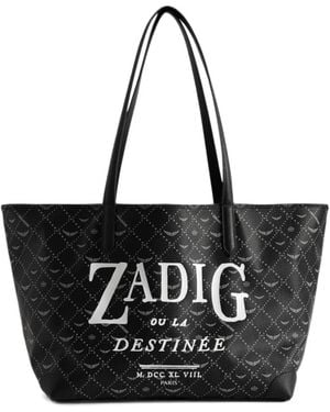Zadig & Voltaire Z Shopper Xl Monogram Book Tag Bag - Black