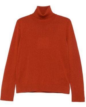 Max Mara Allegra Elbow-Patch Roll-Neck Sweater - Orange