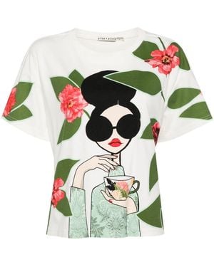 Alice + Olivia Evan Tシャツ - グリーン