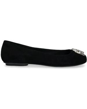 Furla Logo Plaque Ballerinas - Black