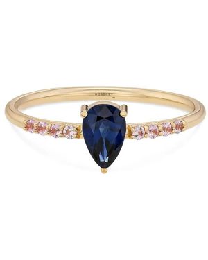 ROSEKEY Bague En Or Rose 18Ct Pixies À Saphir - Bleu