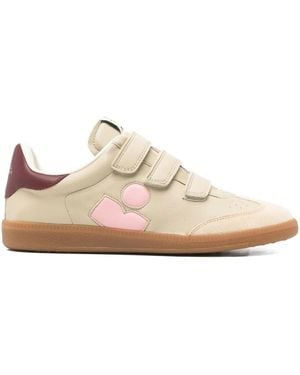 Isabel Marant Beth Side-Logo Touch-Strap Sneakers - Pink