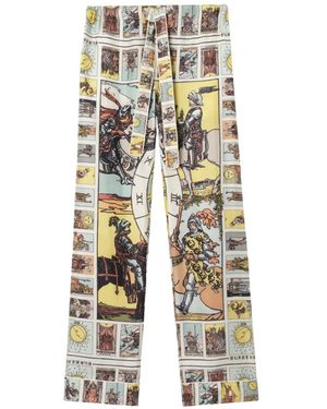 Burberry Tarot Pyjama-Hose Aus Seide - Weiß