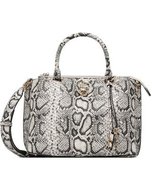Guess Snakeskin-Effect Tote Bag - White