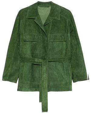 Salvatore Santoro Belted Flap-Pocket Jacket - Green