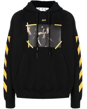 Off-White c/o Virgil Abloh Felpa Con Cappuccio Diagonal Arrow Caravaggio Narcist Skate - Nero