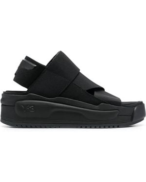Y-3 Rivalry Elasticated-Strap Sandals - Black
