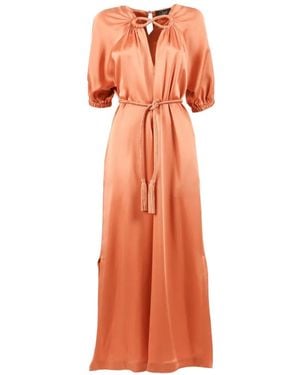 Clips Infinito Belted Maxi Dress - Orange