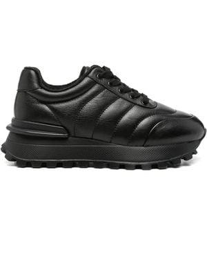 Linda Baumann Quilted Leather Trainers - Black