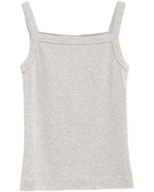 Flore Flore Top May Cami con cuello cuadrado - Blanco