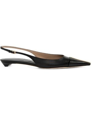 Tom Ford Shiny-Leather Thea Slingkback Ballerinas - White