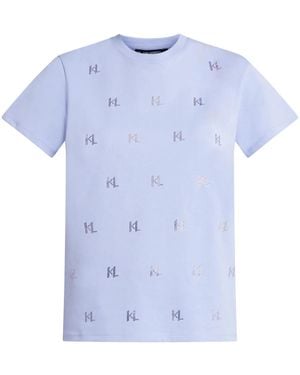 Karl Lagerfeld Kl モノグラム Tシャツ - ブルー