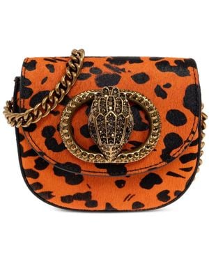 Kurt Geiger Mini Sac À Bandoulière Chelsea À Imprimé Léopard - Orange