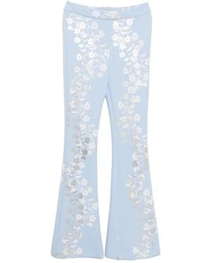 Cynthia Rowley Floral-Print Pants - Blue