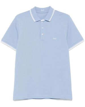 Fay Logo-Embroidered Polo Shirt - Blue
