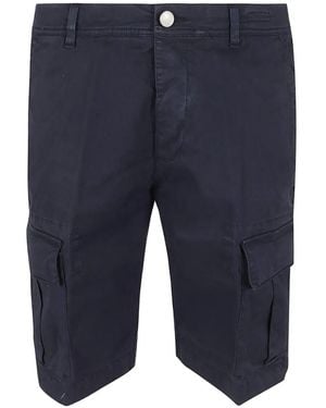 Barba Napoli Cargo Corti Con Bottoni - Blu