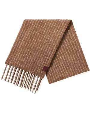 Stella McCartney Stripe-Pattern Scarf - Brown