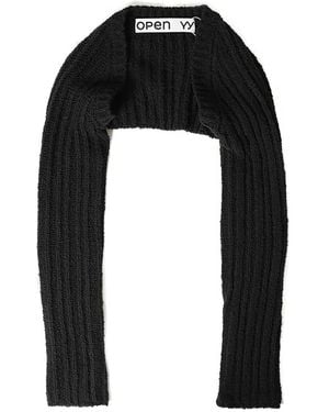 OPEN YY Geribbeld Vest - Zwart