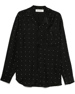 Rohe Polka-Dot Shirt - Black