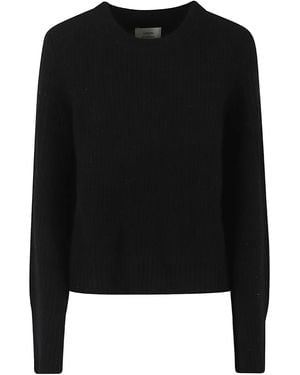 Loulou Gerippter Kaschmirpullover - Schwarz