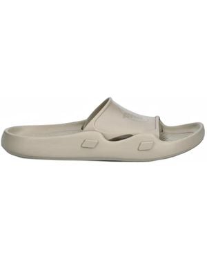 Emporio Armani Logo-Print Slides - White