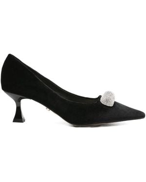 Twentyfourhaitch Spitze Pumps Mit Verzierung - Schwarz