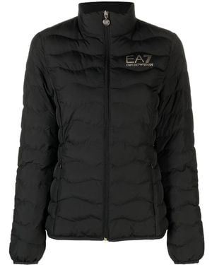 EA7 Logo Hoodie - Black
