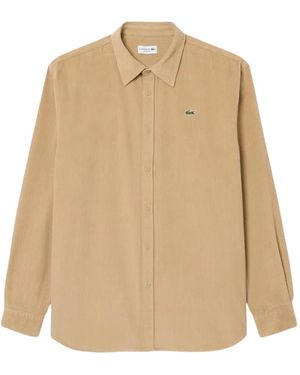 Lacoste Regular-Fit Corduroy Shirt - Natural