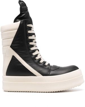 Rick Owens Mega Geobasket Leren Sneakers - Zwart