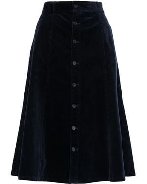 Polo Ralph Lauren Corduroy Midi Skirt - Black