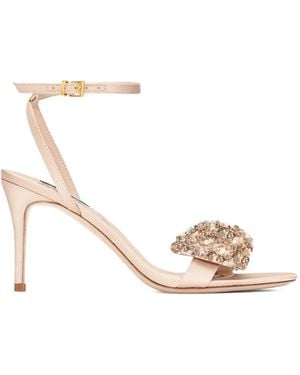 Sachin & Babi Embellished Bow-Detail Sandals - Natural