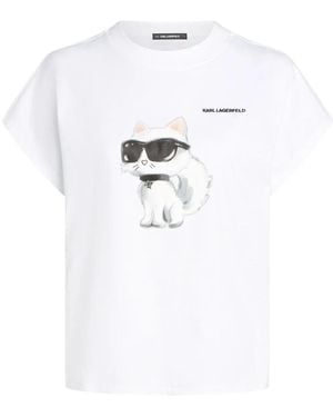 Karl Lagerfeld T-Shirt Ikon Choupette - Bianco